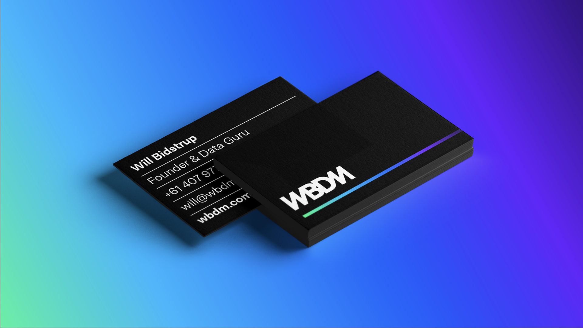 WBDM Brand Identity Business Cards designed by Red5 Creative